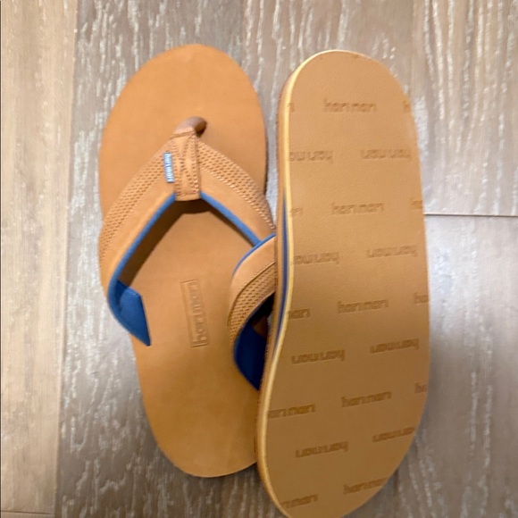 Hartmann Tan and Blue Men's Sandals - Picture 2 of 8